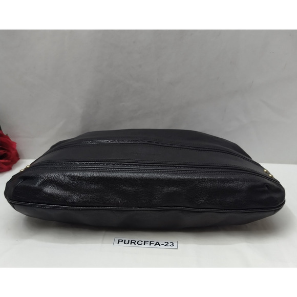 Emporio Armani Black Leather Zipper Closure Hobo Shoulder Bag - Picture 8 of 16